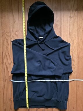 Men's Black Hooded Pullover Sweatshirt